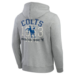 Indianapolis Colts Darius Rucker Collection Vintage Stripe Full-Zip Hoodie - Heather Gray Hoodies