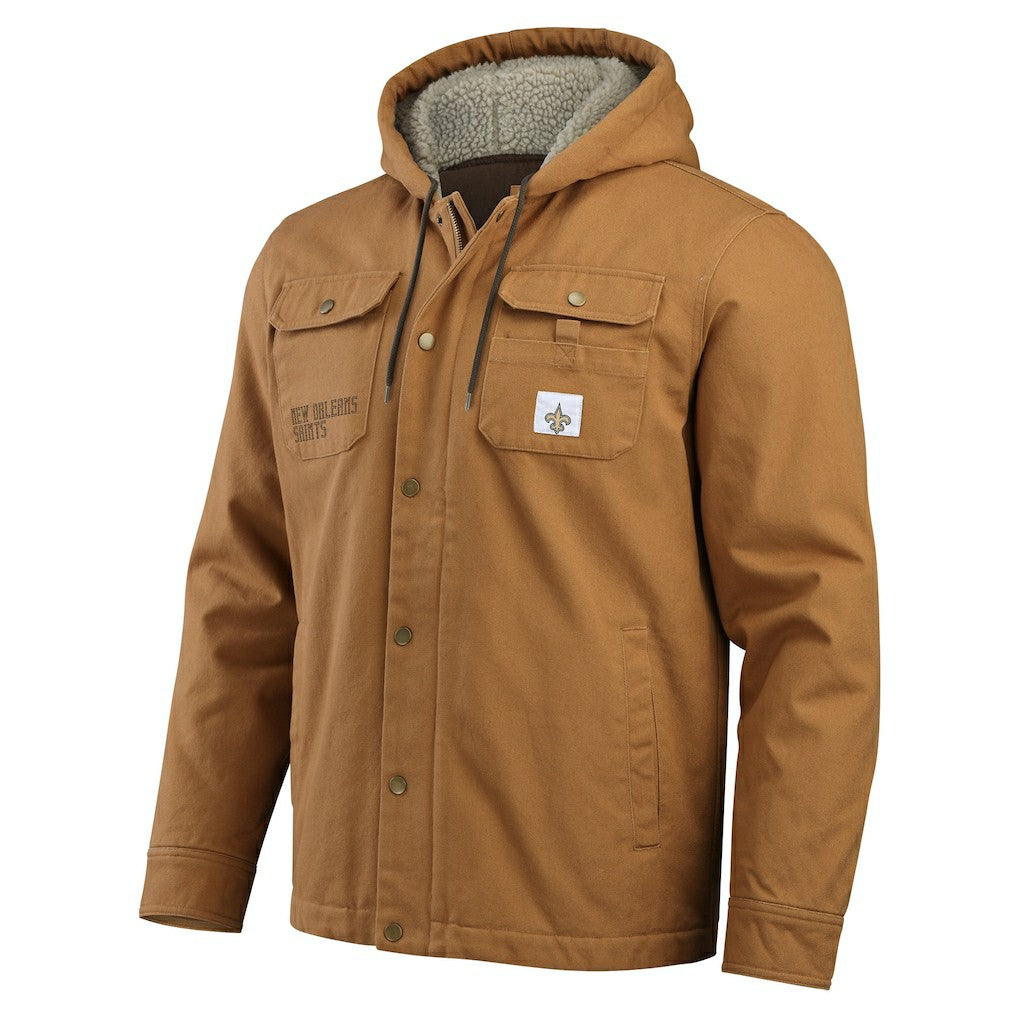 New Orleans Saints Darius Rucker Collection Canvas Full-Zip Hoodie Jacket - Tan Hoodies