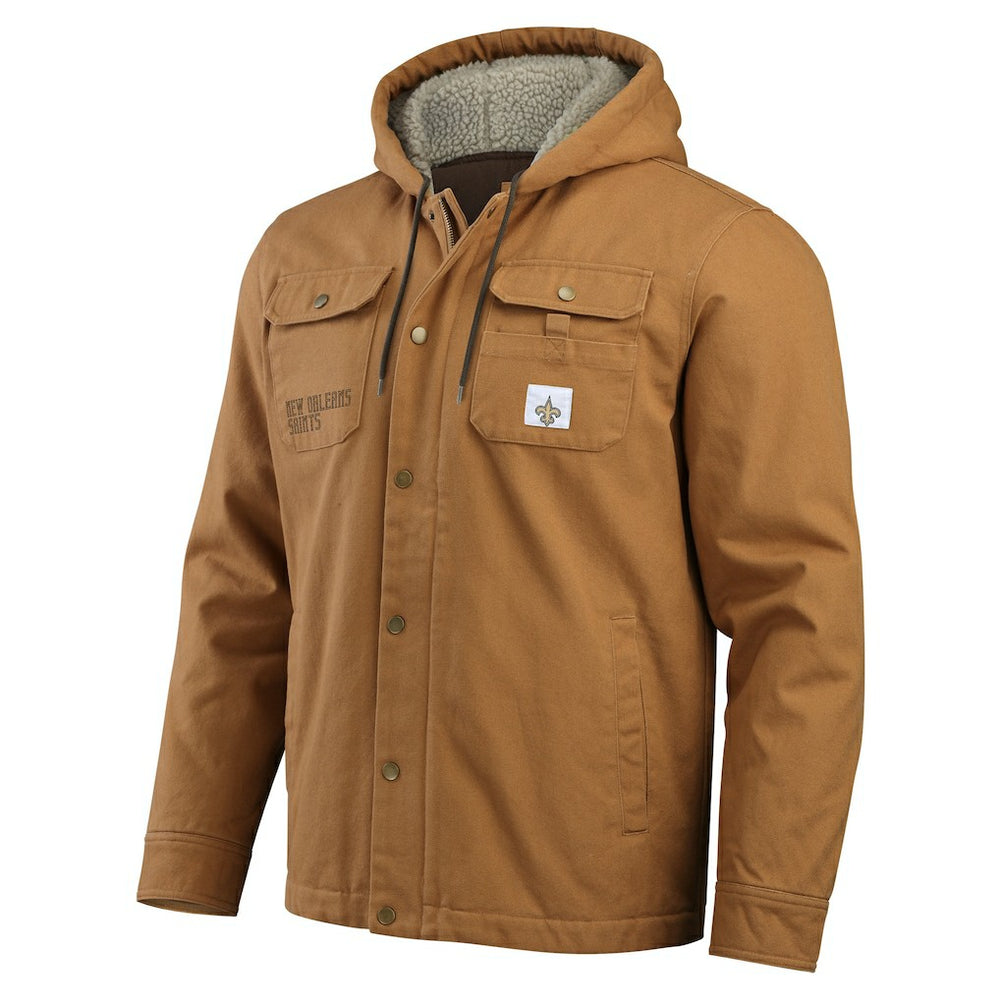 New Orleans Saints Darius Rucker Collection Canvas Full-Zip Hoodie Jacket - Tan Hoodies