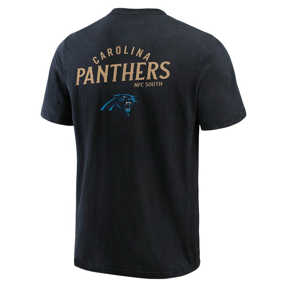 Carolina Panthers Darius Rucker Collection Washed Henley T-Shirt - Black T-shirts