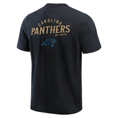 Carolina Panthers Darius Rucker Collection Washed Henley T-Shirt - Black T-shirts