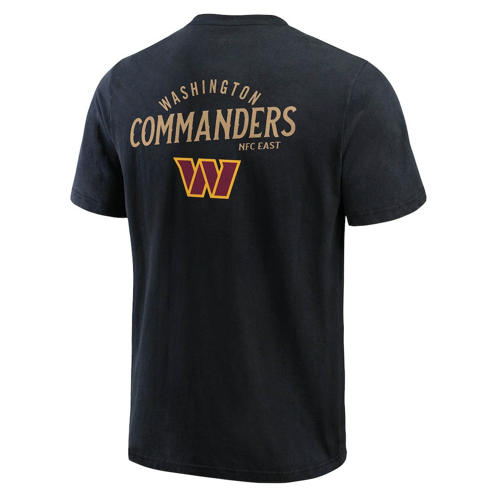 Washington Commanders Darius Rucker Collection Washed Henley T-Shirt - Black T-shirts