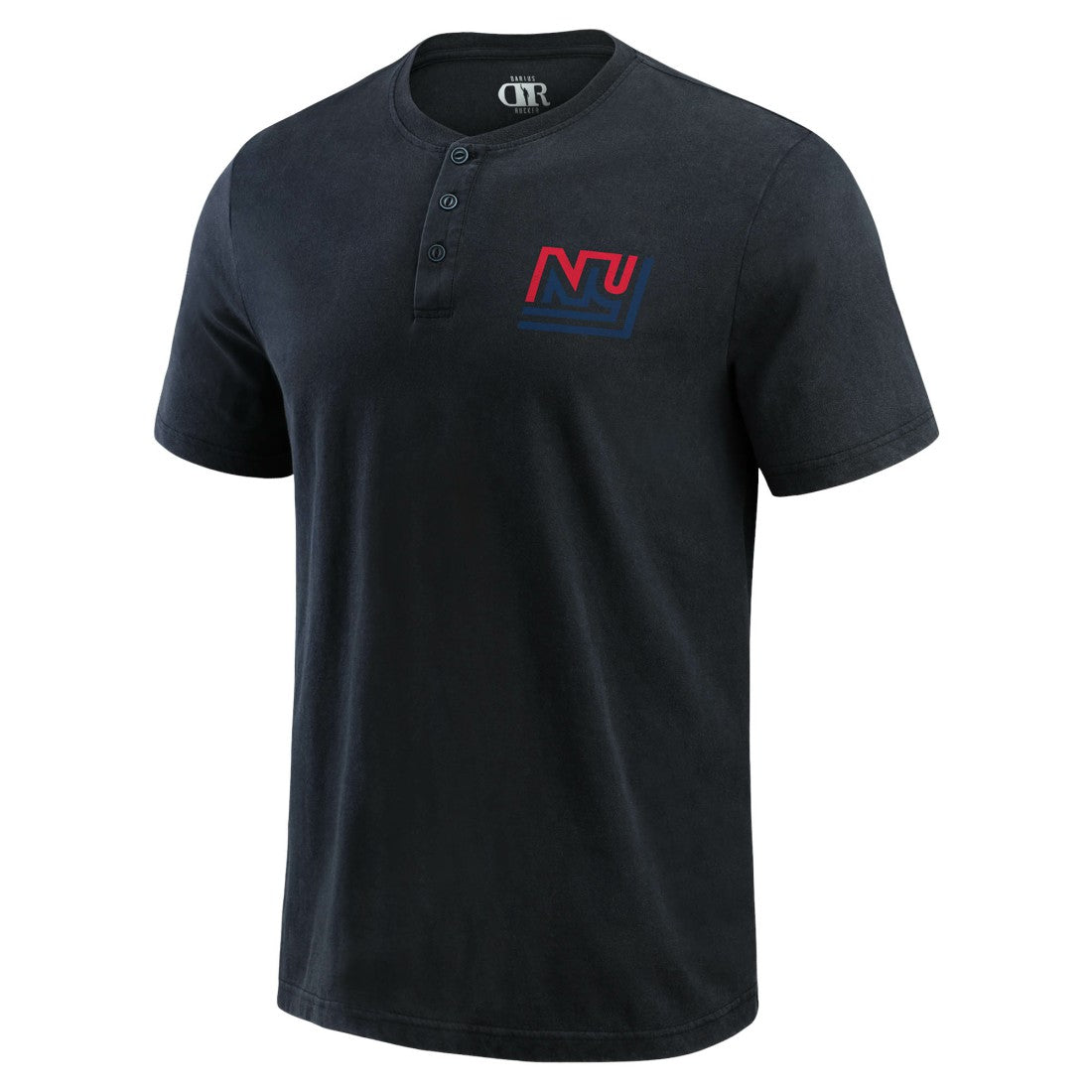 New York Giants Darius Rucker Collection Washed Henley T-Shirt - Black T-shirts