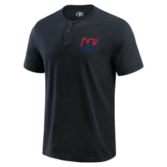 New York Giants Darius Rucker Collection Washed Henley T-Shirt - Black T-shirts