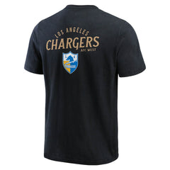 Los Angeles Chargers Darius Rucker Collection Washed Henley T-Shirt - Black T-shirts