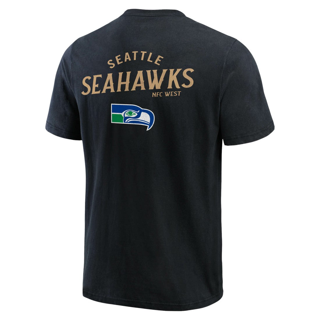 Seattle Seahawks Darius Rucker Collection Washed Henley T-Shirt - Black T-shirts