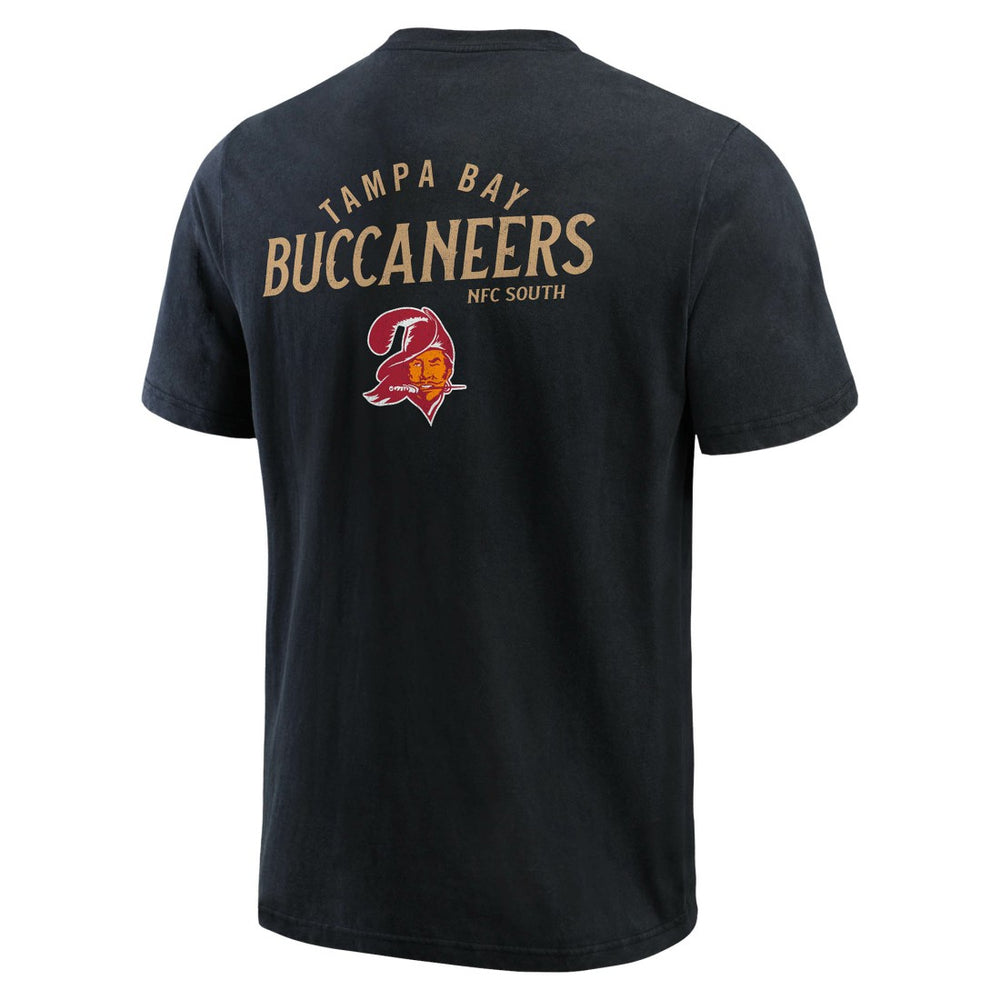 Tampa Bay Buccaneers Darius Rucker Collection Washed Henley T-Shirt - Black T-shirts