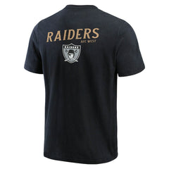 Las Vegas Raiders Darius Rucker Collection Washed Henley T-Shirt - Black T-shirts