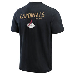 Arizona Cardinals Darius Rucker Collection Washed Henley T-Shirt - Black T-shirts