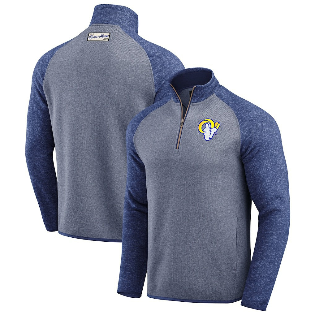 Los Angeles Rams Darius Rucker Collection Tonal Quarter-Zip Jacket - Blue Jackets