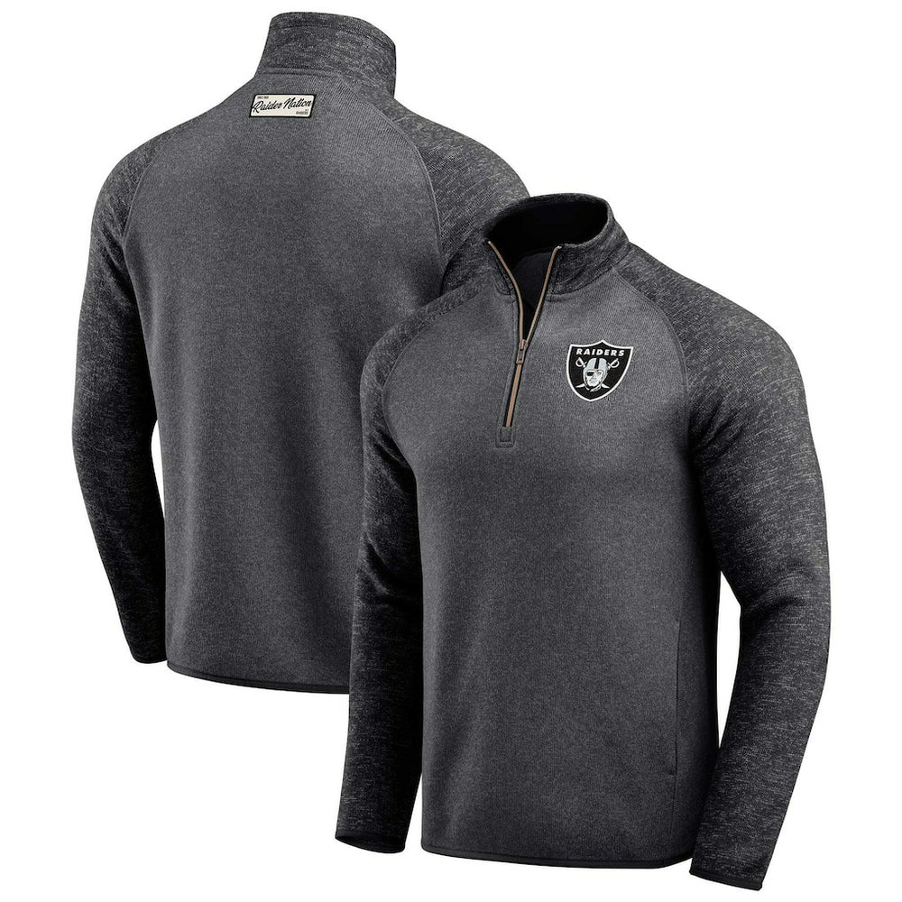 Las Vegas Raiders Darius Rucker Collection Tonal Quarter-Zip Jacket - Black Jackets