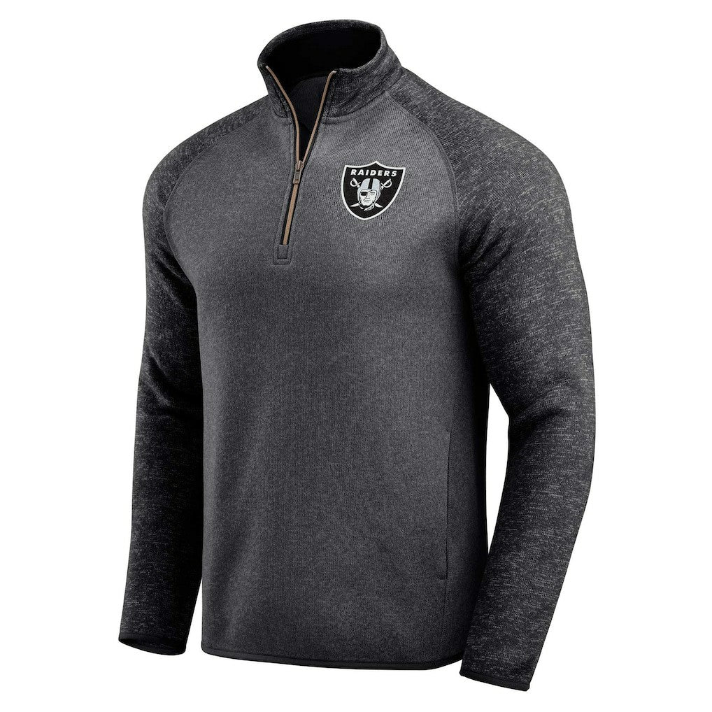 Las Vegas Raiders Darius Rucker Collection Tonal Quarter-Zip Jacket - Black Jackets