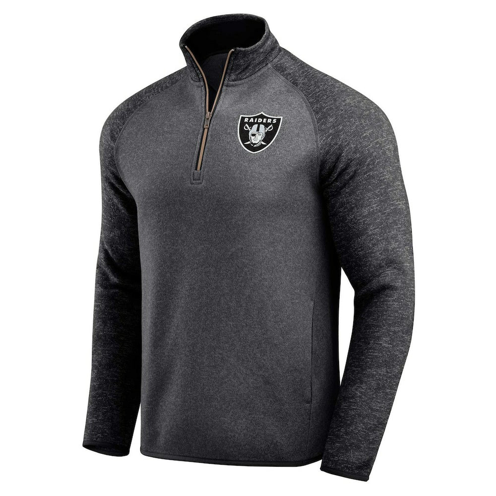 Las Vegas Raiders Darius Rucker Collection Tonal Quarter-Zip Jacket - Black Jackets