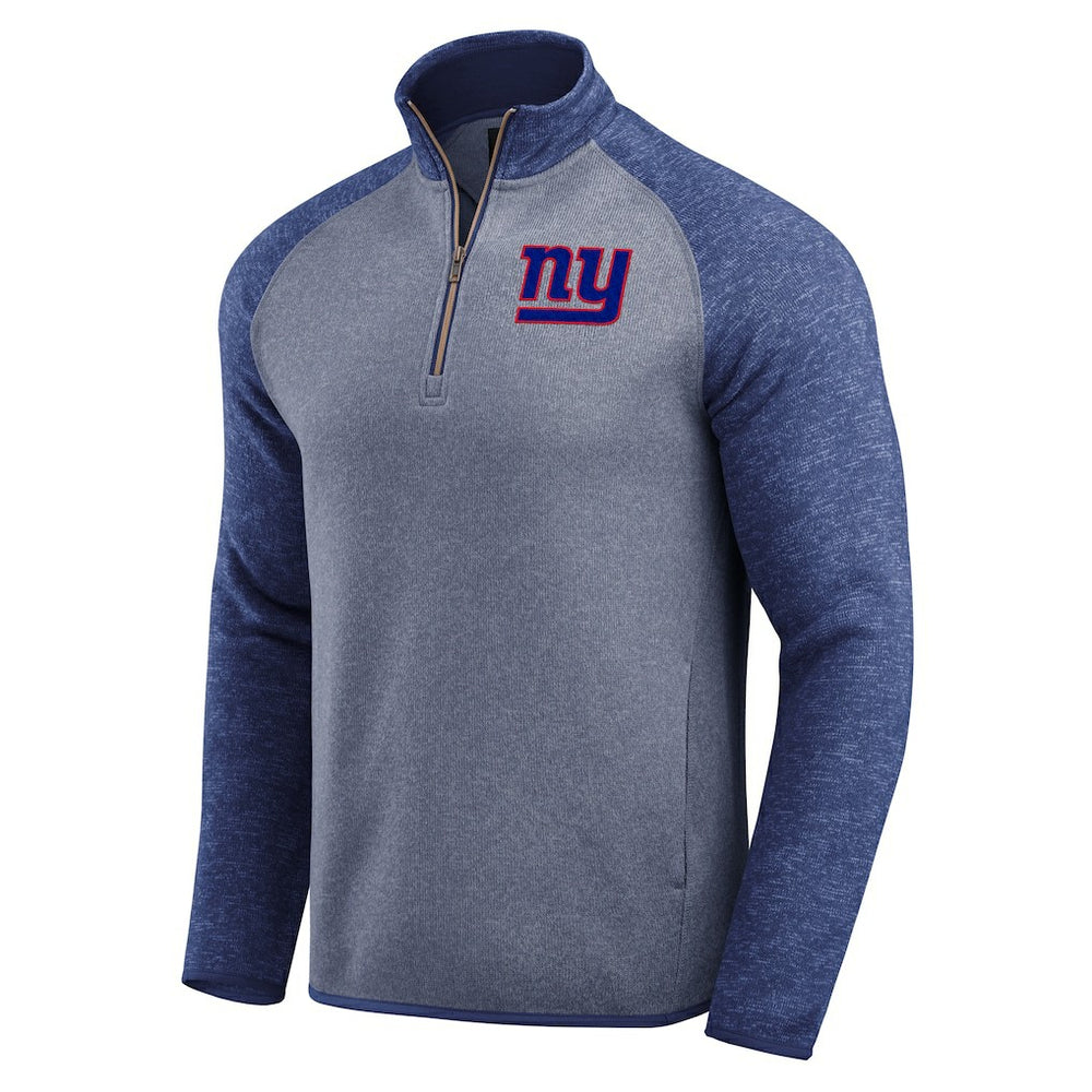 New York Giants Darius Rucker Collection Tonal Quarter-Zip Jacket - Blue Jackets