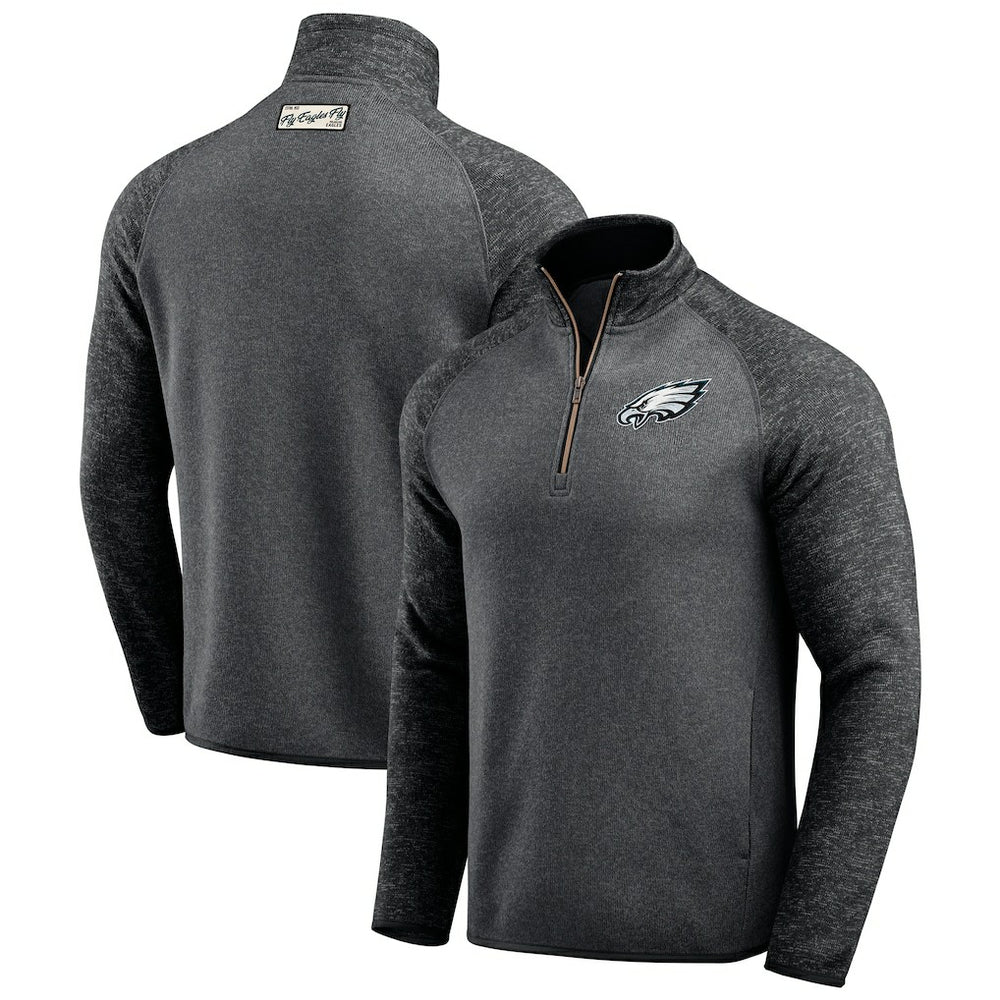 Philadelphia Eagles Darius Rucker Collection Tonal Quarter-Zip Jacket - Black Jackets