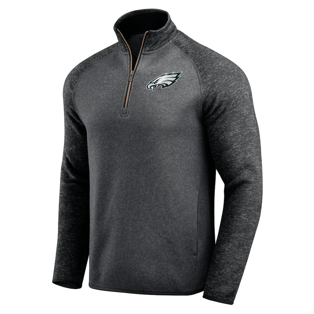Philadelphia Eagles Darius Rucker Collection Tonal Quarter-Zip Jacket - Black Jackets