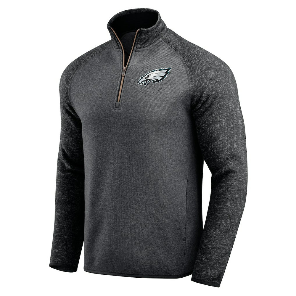 Philadelphia Eagles Darius Rucker Collection Tonal Quarter-Zip Jacket - Black Jackets