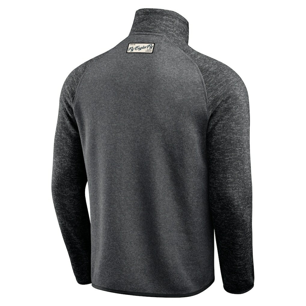 Philadelphia Eagles Darius Rucker Collection Tonal Quarter-Zip Jacket - Black Jackets