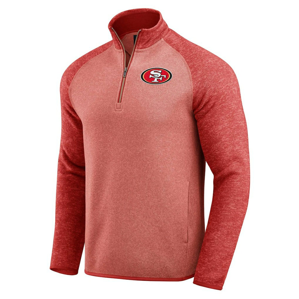 San Francisco 49ers Darius Rucker Collection Tonal Quarter-Zip Jacket - Scarlet Jackets