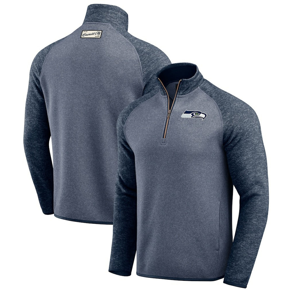 Seattle Seahawks Darius Rucker Collection Tonal Quarter-Zip Jacket - College Navy Jackets