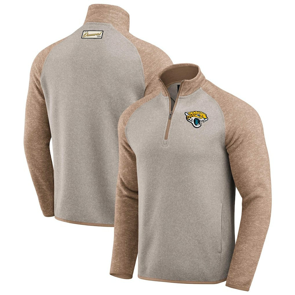 Jacksonville Jaguars Darius Rucker Collection Tonal Quarter-Zip Jacket - Tan Jackets