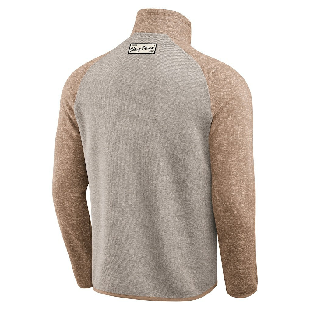 Cleveland Browns Darius Rucker Collection Tonal Quarter-Zip Jacket - Tan Jackets