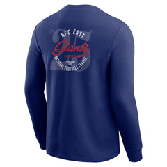 New York Giants Darius Rucker Collection Washed Waffle-Knit Long Sleeve T-Shirt - Royal T-shirts