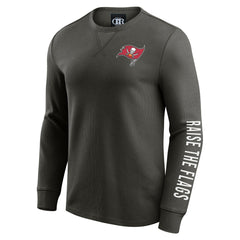 Tampa Bay Buccaneers Darius Rucker Collection Washed Waffle-Knit Long Sleeve T-Shirt - Pewter T-shirts
