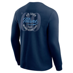 Tennessee Titans Darius Rucker Collection Washed Waffle-Knit Long Sleeve T-Shirt - Navy T-shirts