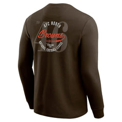Cleveland Browns Darius Rucker Collection Washed Waffle-Knit Long Sleeve T-Shirt - Brown T-shirts