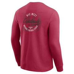 Arizona Cardinals Darius Rucker Collection Washed Waffle-Knit Long Sleeve T-Shirt - Red T-shirts