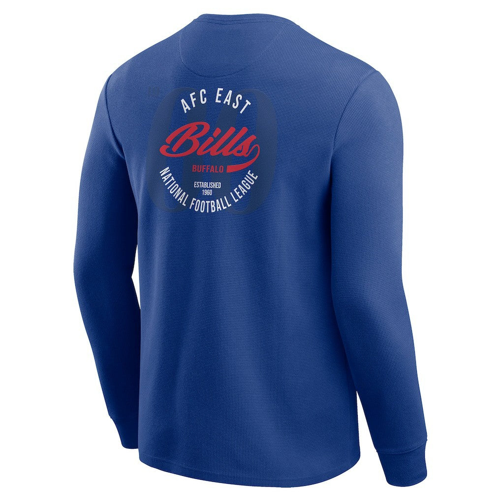 Buffalo Bills Darius Rucker Collection Washed Waffle-Knit Long Sleeve T-Shirt - Royal T-shirts
