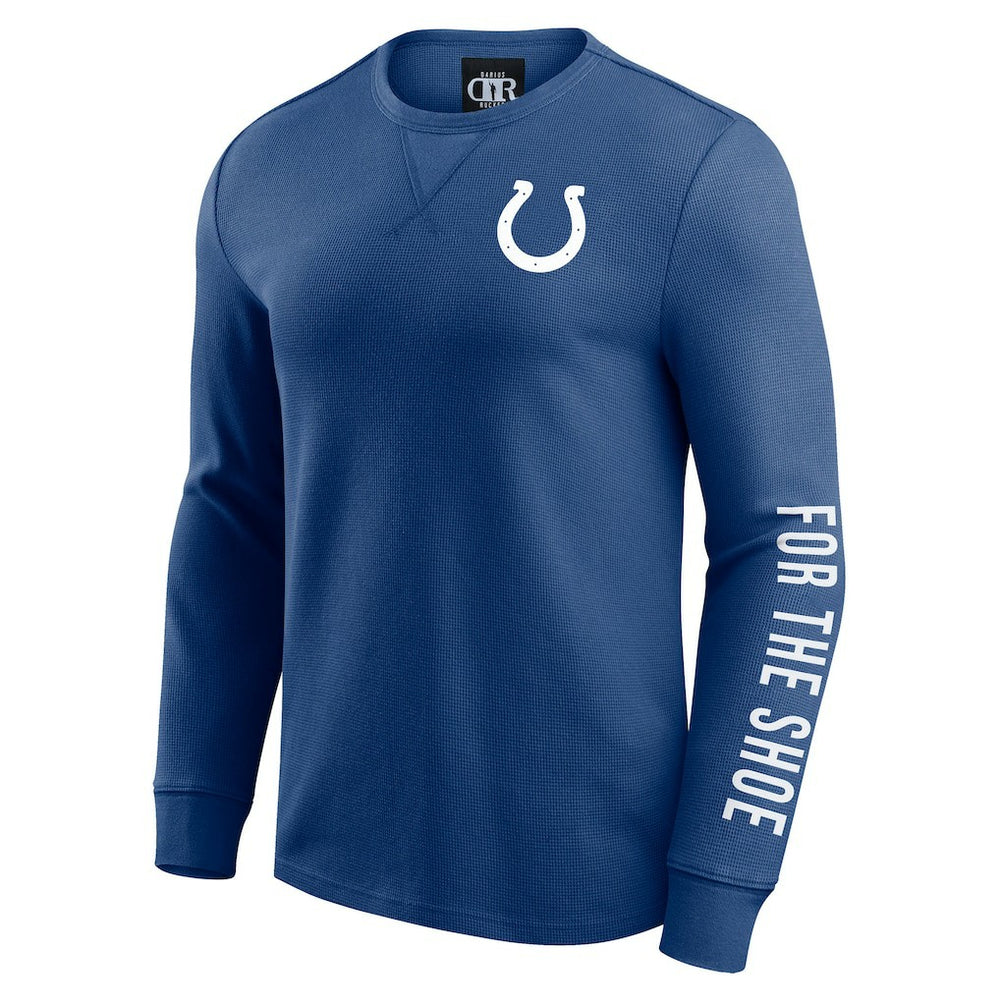 Indianapolis Colts Darius Rucker Collection Washed Waffle-Knit Long Sleeve T-Shirt - Royal T-shirts