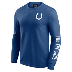 Indianapolis Colts Darius Rucker Collection Washed Waffle-Knit Long Sleeve T-Shirt - Royal T-shirts