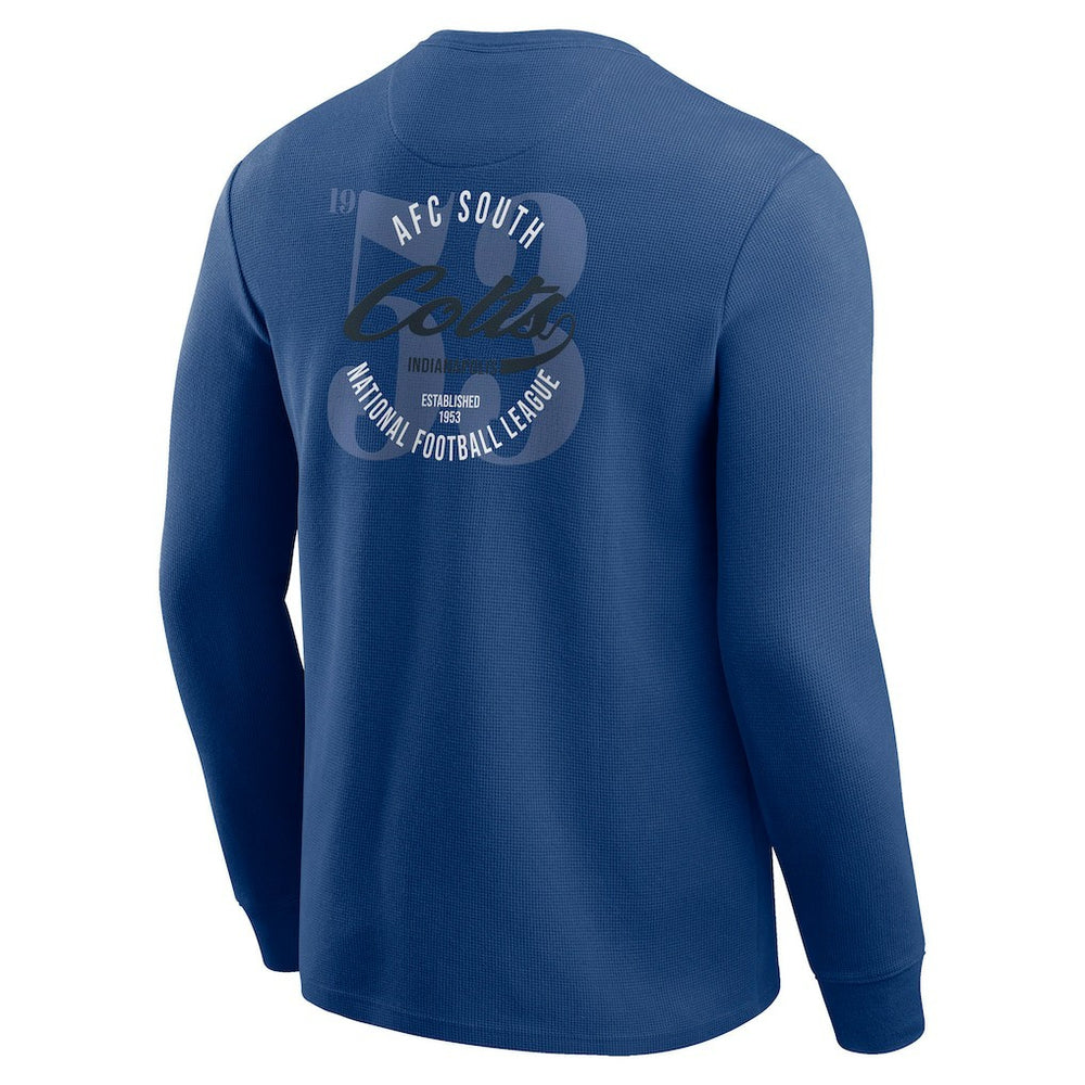 Indianapolis Colts Darius Rucker Collection Washed Waffle-Knit Long Sleeve T-Shirt - Royal T-shirts