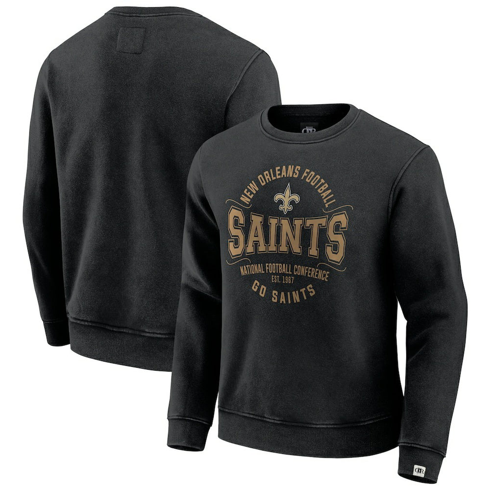 New Orleans Saints Darius Rucker Collection Vintage Pullover Sweatshirt - Black Pullover
