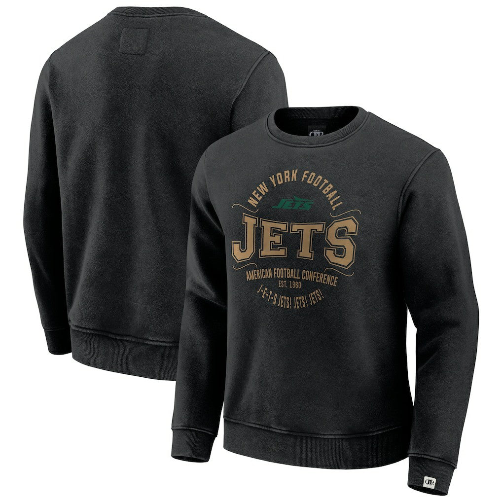 New York Jets Darius Rucker Collection Vintage Pullover Sweatshirt - Black Pullover