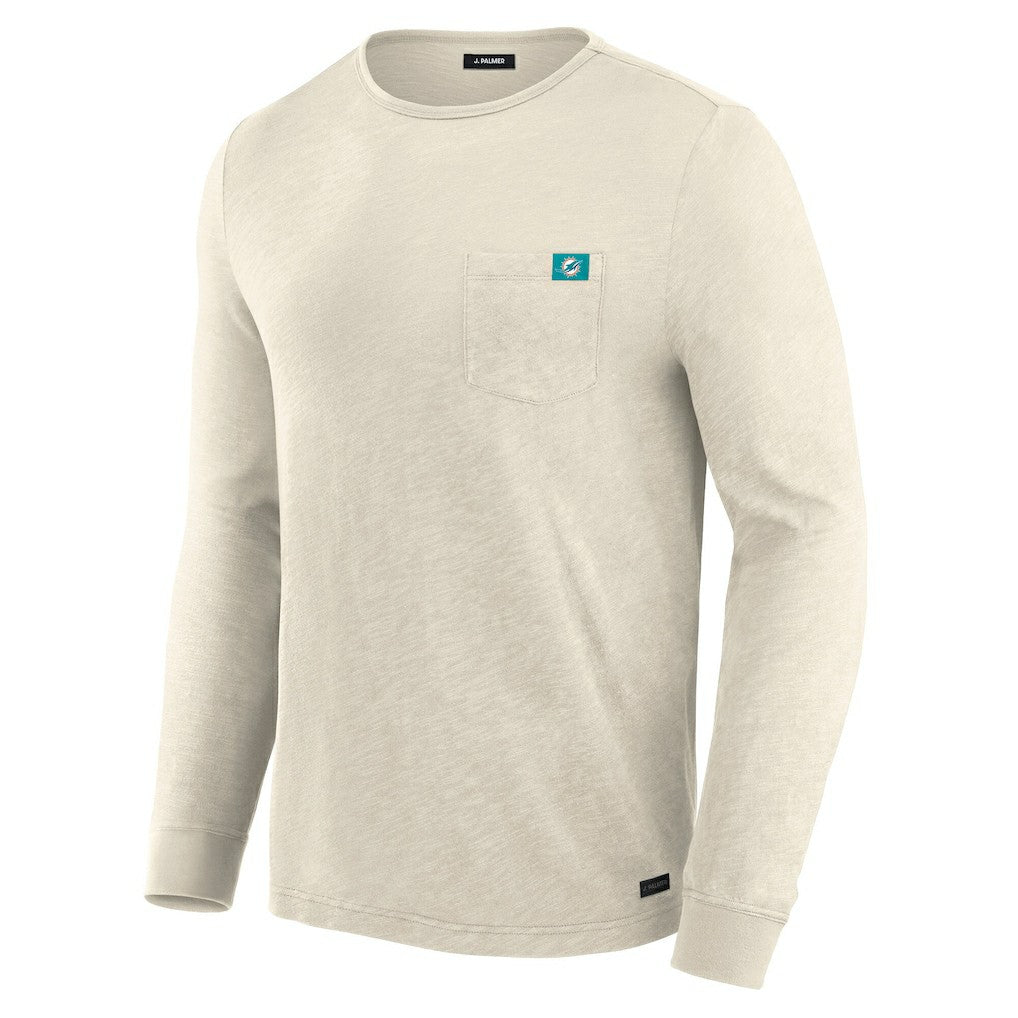 Miami Dolphins J. Palmer In-The-Pocket Long Sleeve T-Shirt - Cream T-shirts