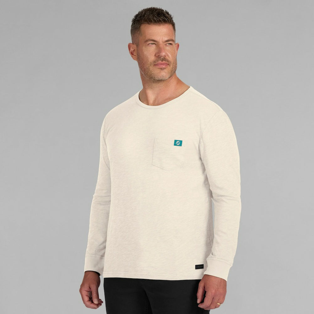 Miami Dolphins J. Palmer In-The-Pocket Long Sleeve T-Shirt - Cream T-shirts
