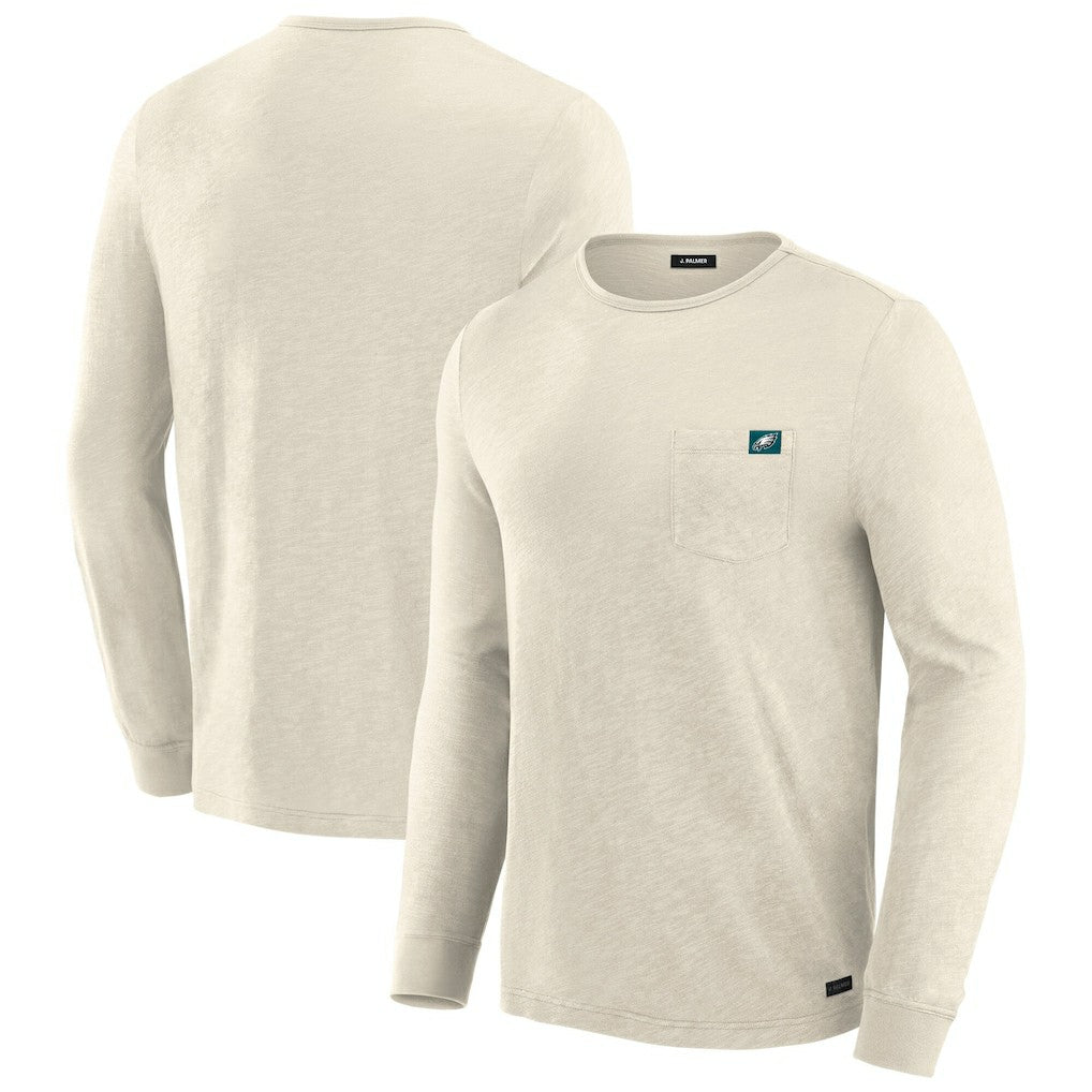 Philadelphia Eagles J. Palmer In-The-Pocket Long Sleeve T-Shirt - Cream T-shirts