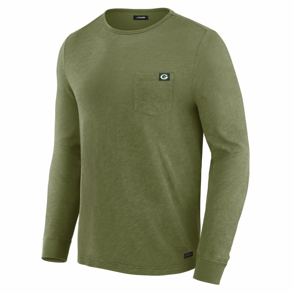 Green Bay Packers J. Palmer In-The-Pocket Long Sleeve T-Shirt - Olive T-shirts