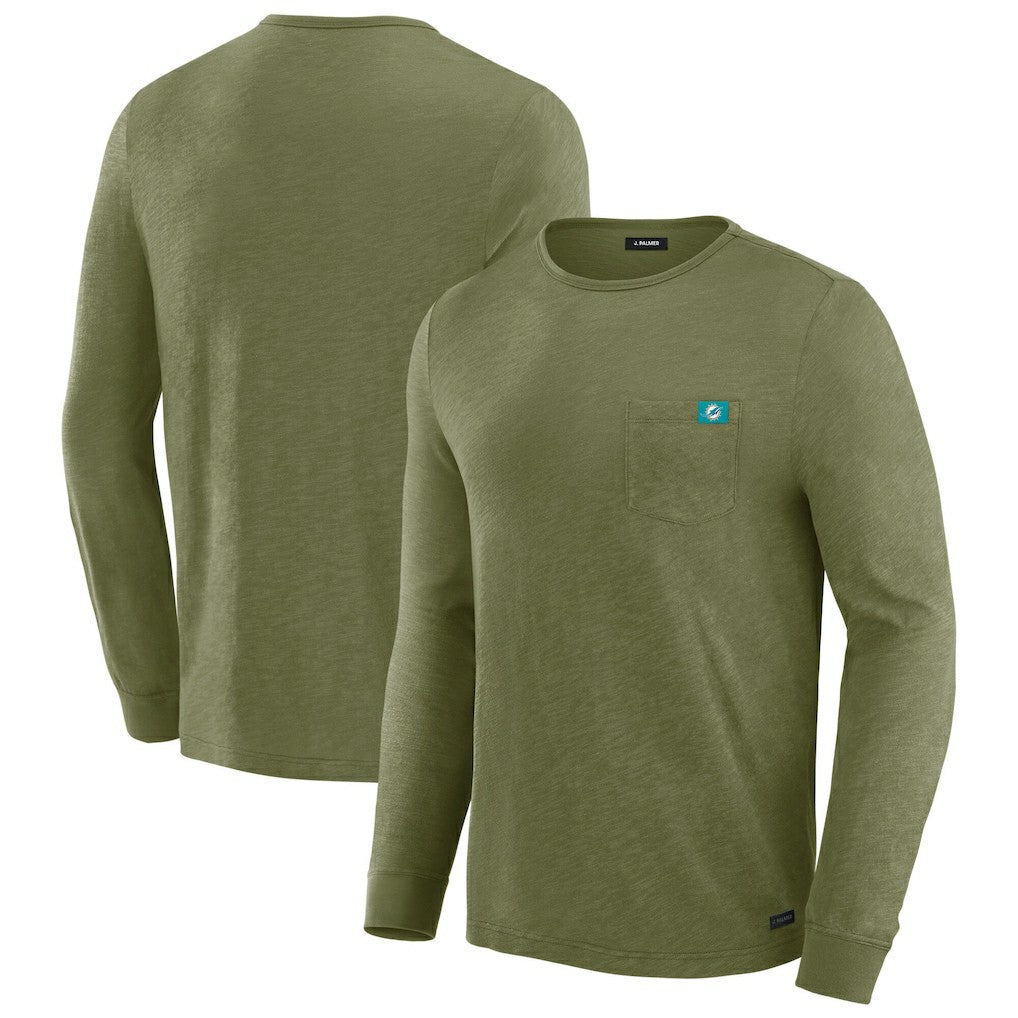 Miami Dolphins J. Palmer In-The-Pocket Long Sleeve T-Shirt - Olive T-shirts
