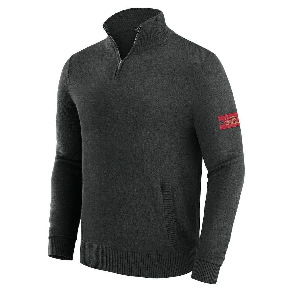 San Francisco 49ers J. Palmer Franchise Quarter-Zip Sweater - Black