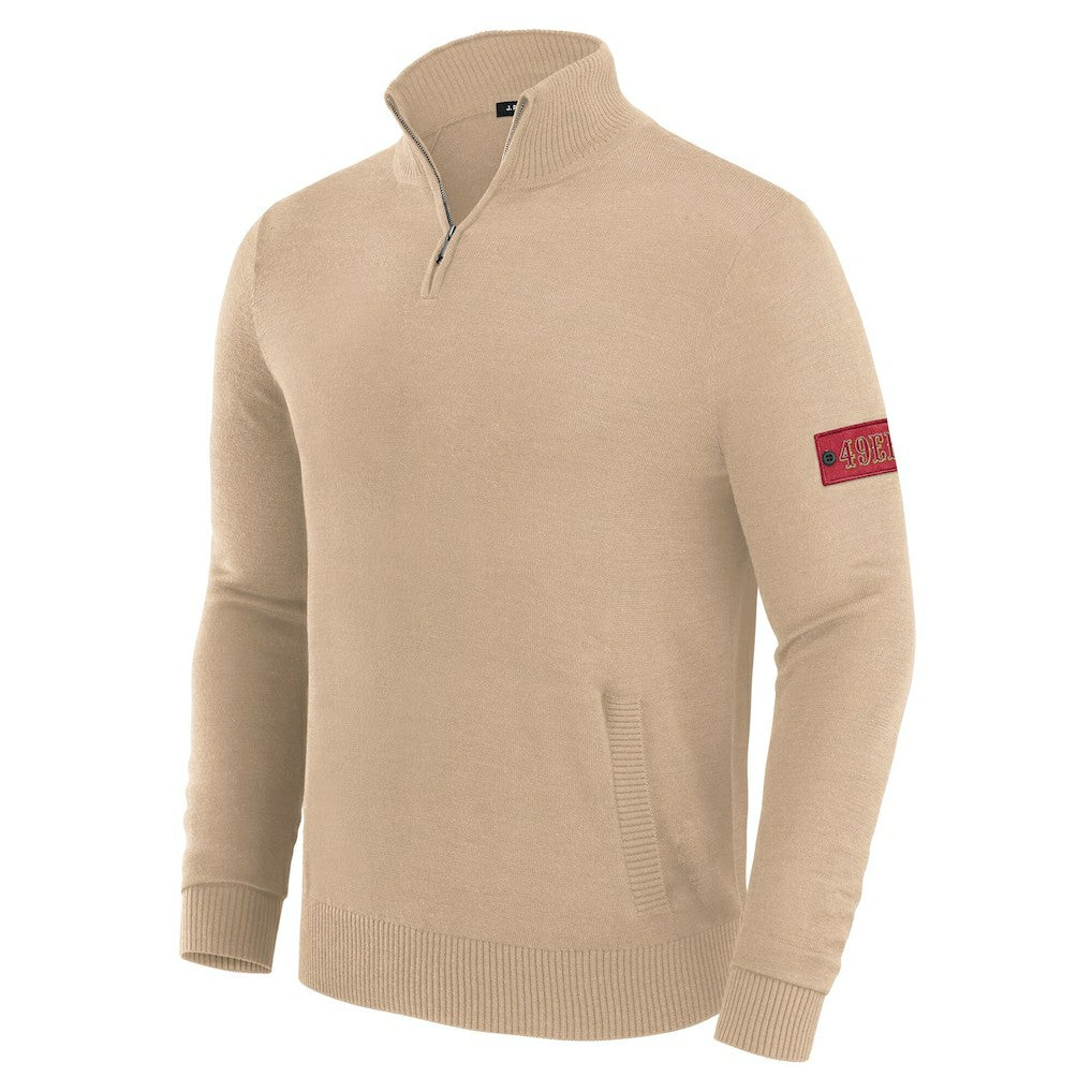 San Francisco 49ers J. Palmer Franchise Quarter-Zip Sweater - Tan