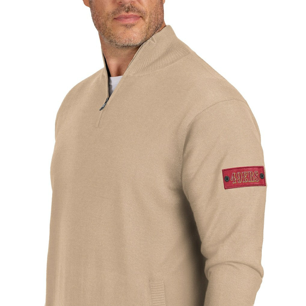 San Francisco 49ers J. Palmer Franchise Quarter-Zip Sweater - Tan