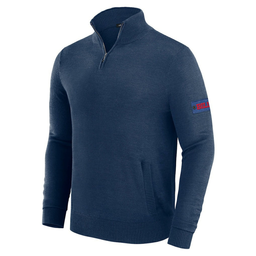 Buffalo Bills J. Palmer Franchise Quarter-Zip Sweater - Navy
