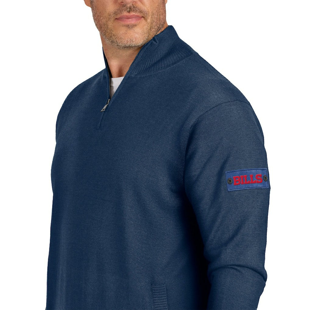 Buffalo Bills J. Palmer Franchise Quarter-Zip Sweater - Navy