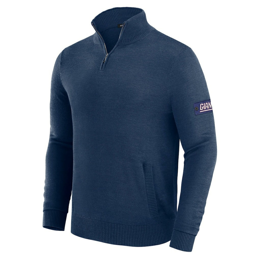 New York Giants J. Palmer Franchise Quarter-Zip Sweater - Navy