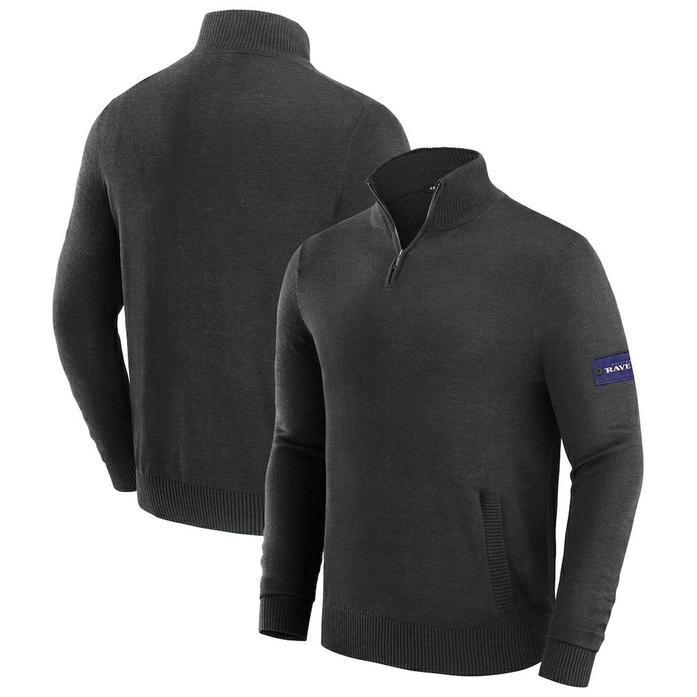 Baltimore Ravens J. Palmer Franchise Quarter-Zip Sweater - Black