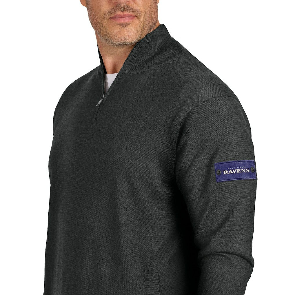 Baltimore Ravens J. Palmer Franchise Quarter-Zip Sweater - Black